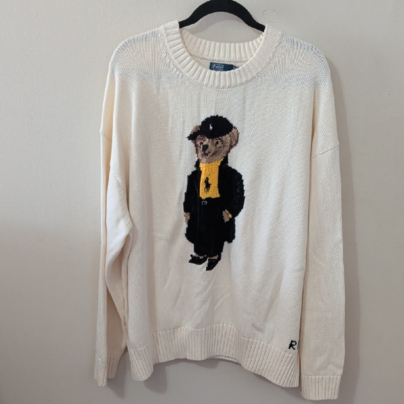 Polo Ralph Lauren Sweaters - Polo Ralph Lauren Polo Bear Cotton Crewneck Sweater Preppy NEW Women's Size XXL